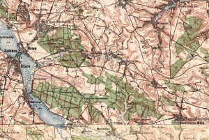 montaż czterech fragmentów map z lat 1924-25